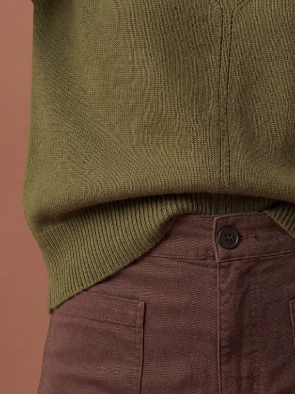 PULL OUDAI Kaki , Prêt-à-porter Bensimon