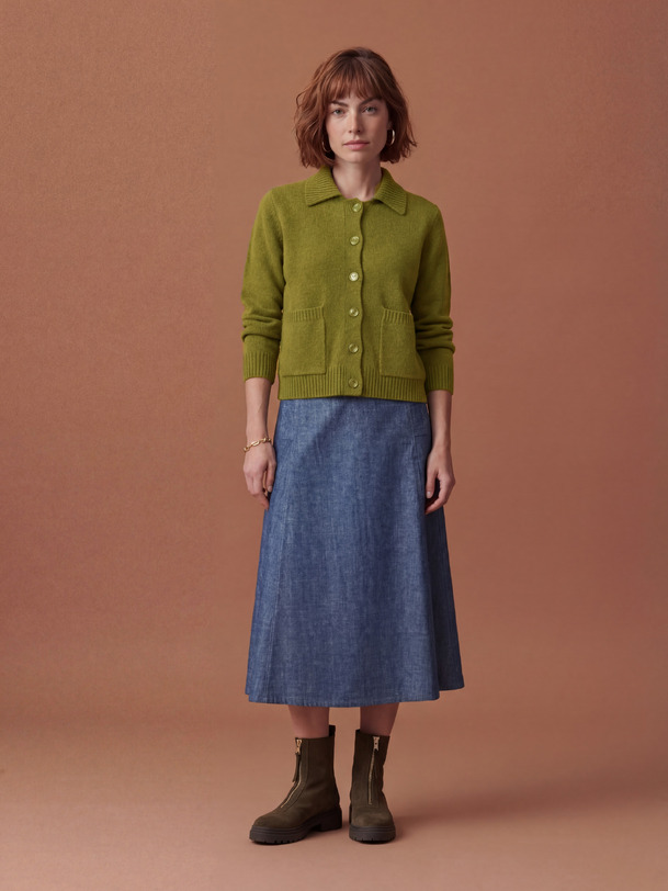 CARDIGAN ORIA  Kaki , Pr&ecirc;t-&agrave;-porter Bensimon