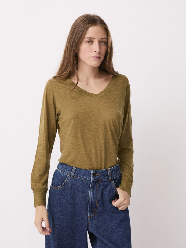T-SHIRT HARRIS ML  Kaki , Pr&ecirc;t-&agrave;-porter Bensimon