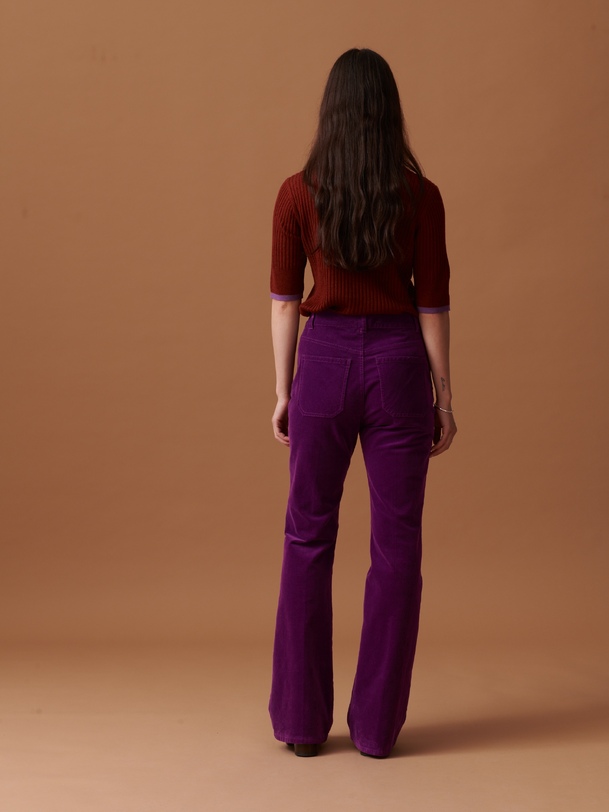 PANTALON OLIVIO  Prune , Pr&ecirc;t-&agrave;-porter Bensimon