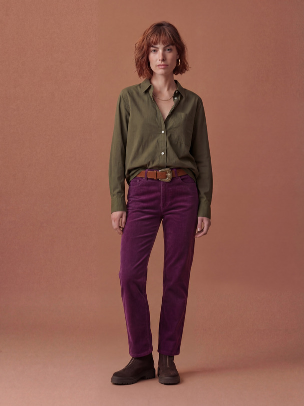 PANTALON MARIUS  Prune , Pr&ecirc;t-&agrave;-porter Bensimon