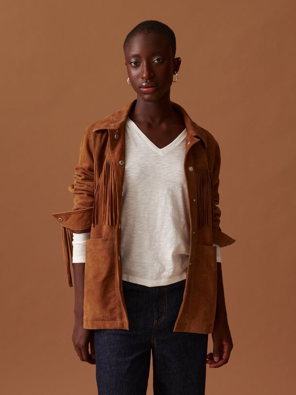 VESTE OSWALD  Camel , Pr&ecirc;t-&agrave;-porter Bensimon