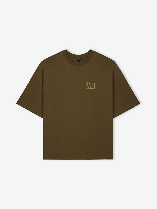 T-SHIRT ODERIC Olive fonce , Prêt-à-porter Bensimon