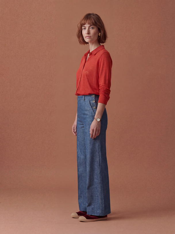 CHEMISE CYLENA  Piment , Pr&ecirc;t-&agrave;-porter Bensimon