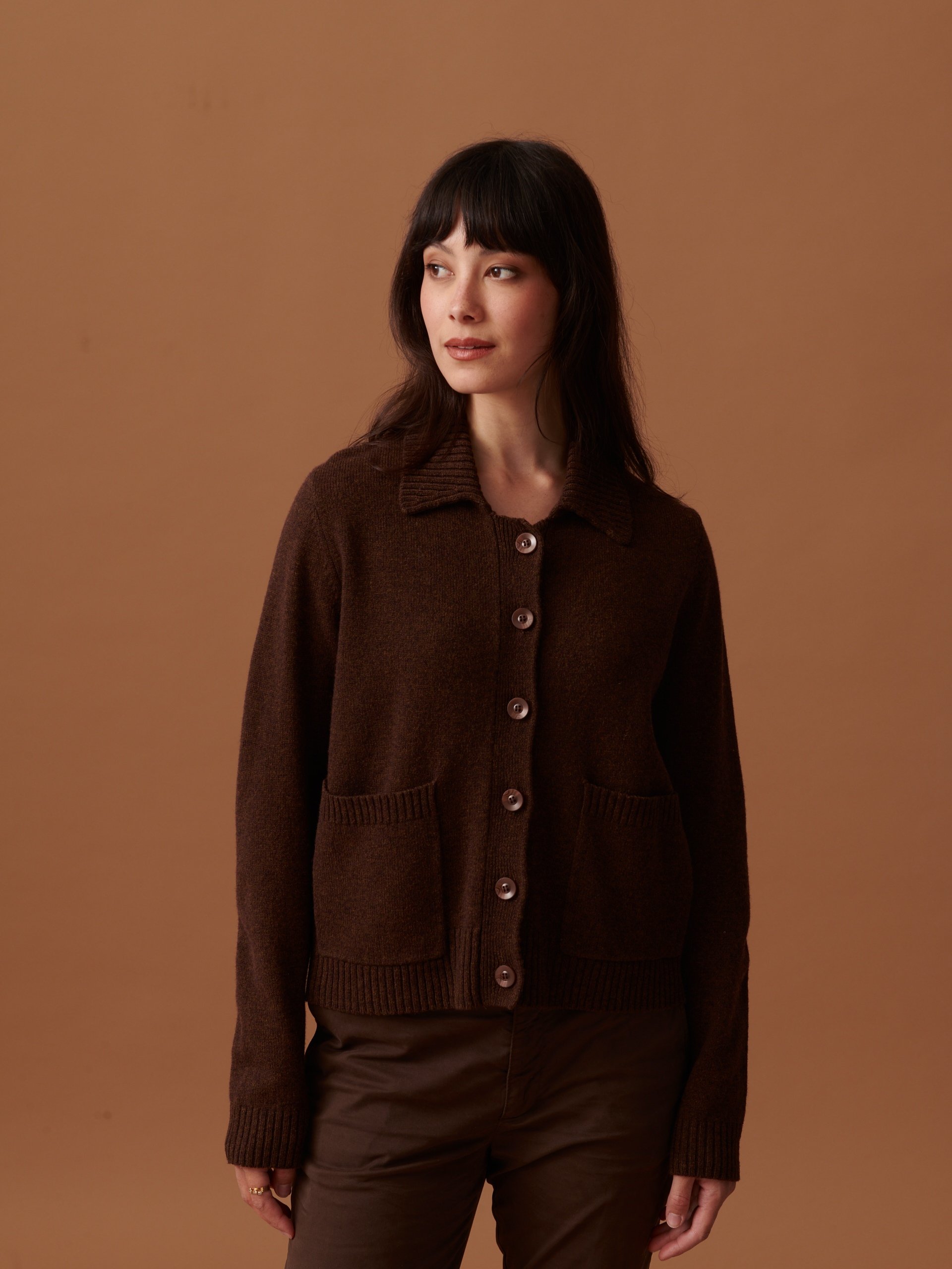 CARDIGAN ORIA  Cacao , Pr&ecirc;t-&agrave;-porter Bensimon