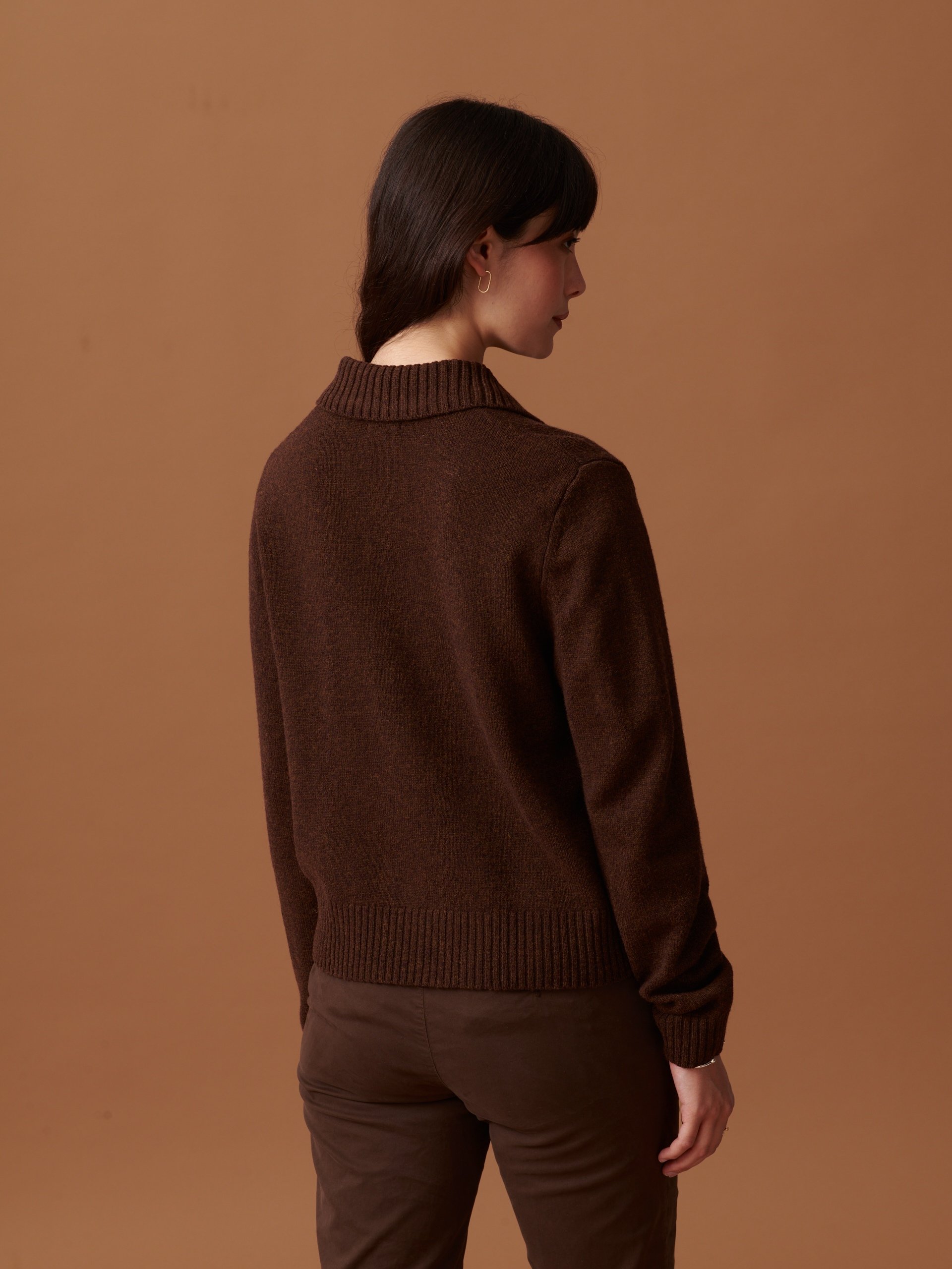 CARDIGAN ORIA  Cacao , Pr&ecirc;t-&agrave;-porter Bensimon