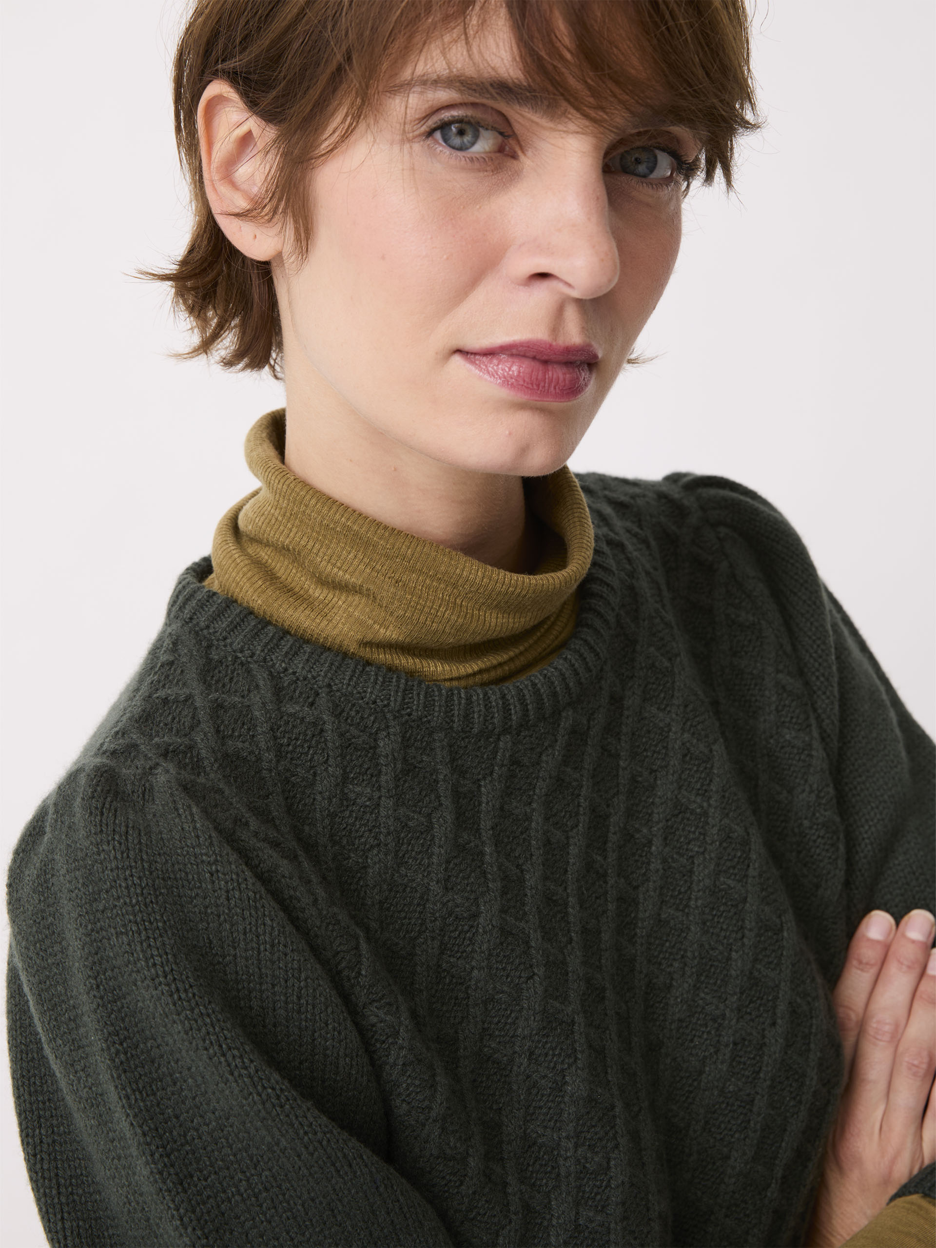 PULL OTHMAN  Militaire , Pr&ecirc;t-&agrave;-porter Bensimon