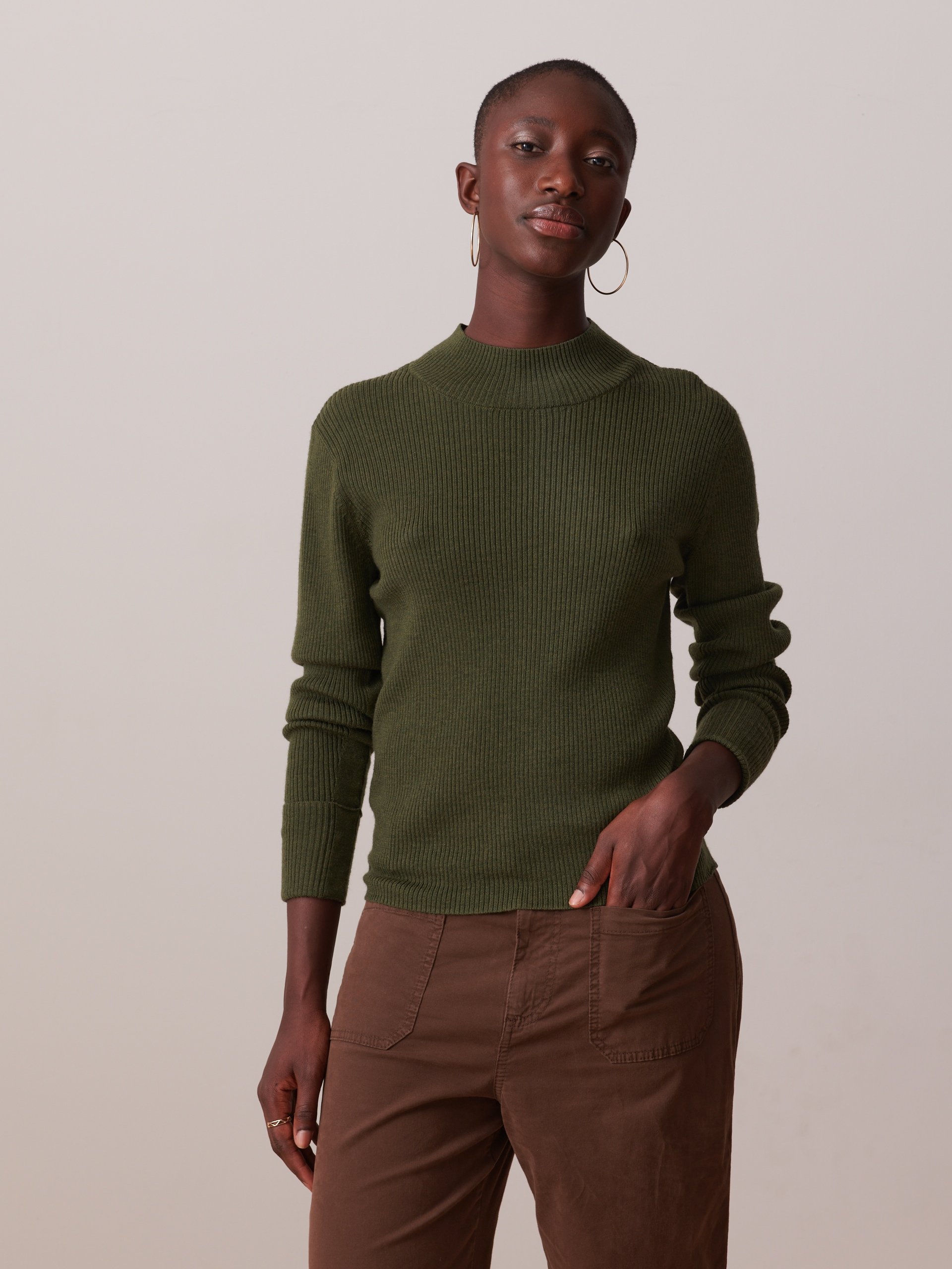 PULL OLIN  Militaire , Pr&ecirc;t-&agrave;-porter Bensimon