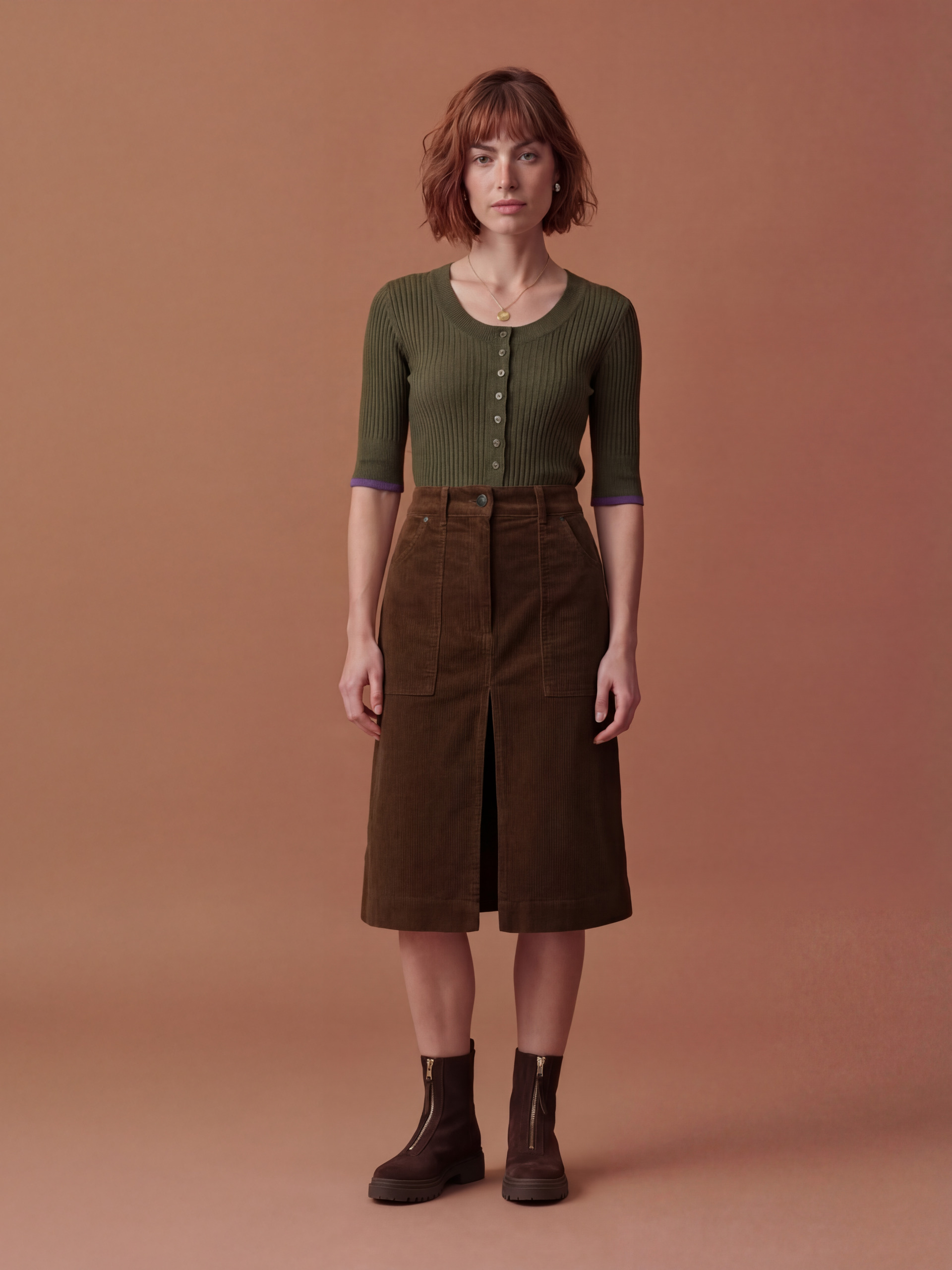 PULL OREN  Militaire , Pr&ecirc;t-&agrave;-porter Bensimon