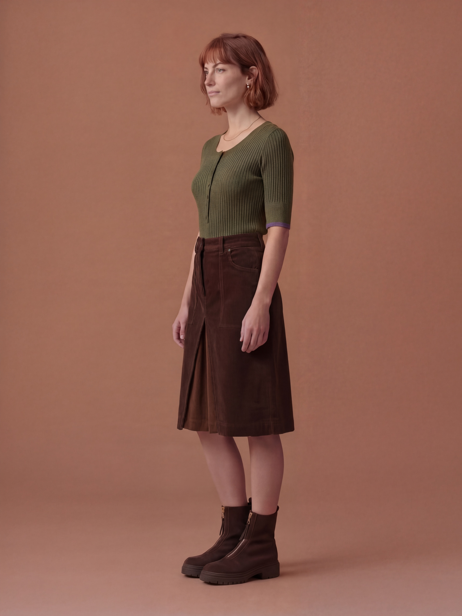 PULL OREN  Militaire , Pr&ecirc;t-&agrave;-porter Bensimon