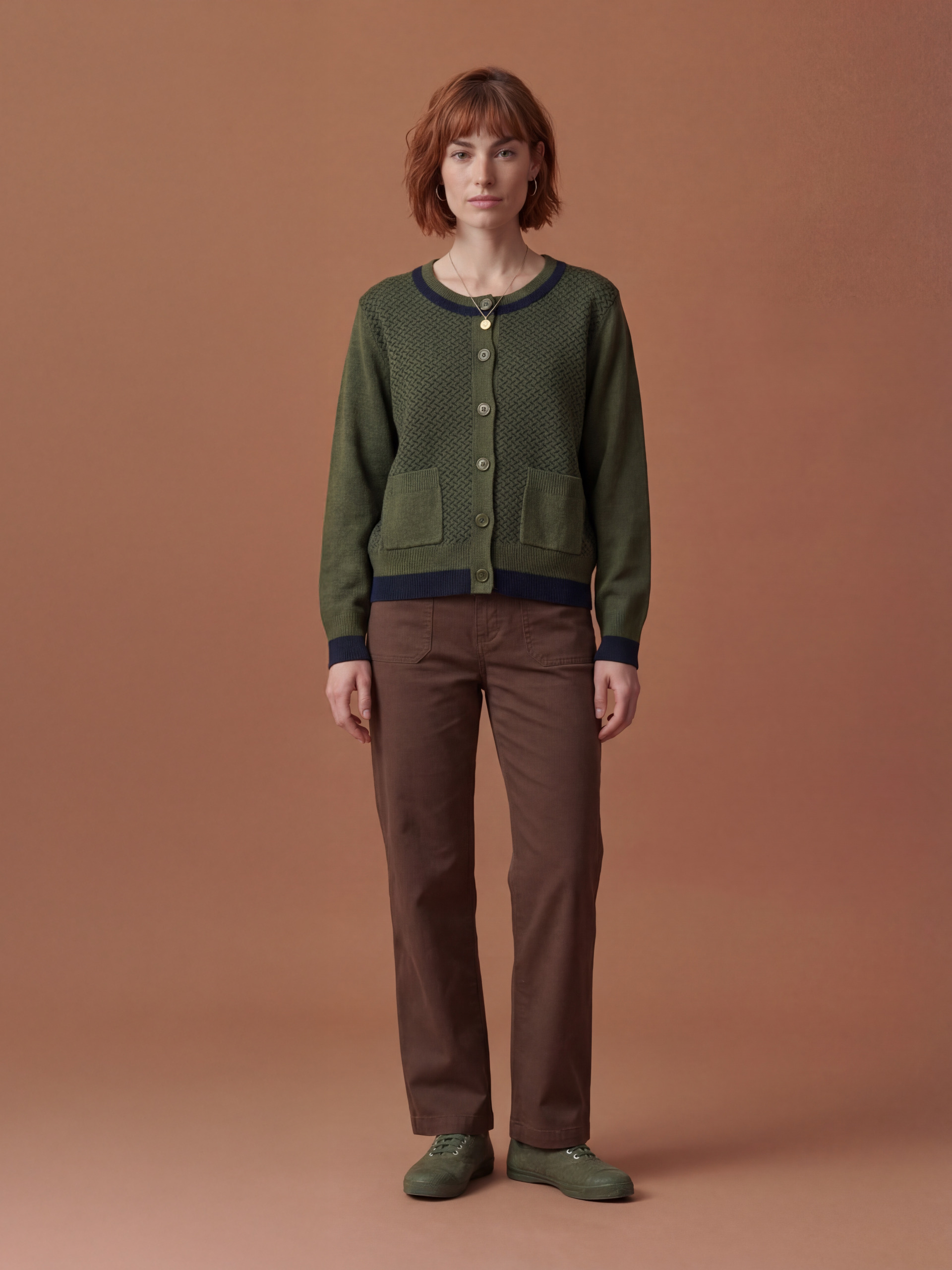 CARDIGAN JAMIE Militaire , Prêt-à-porter Bensimon