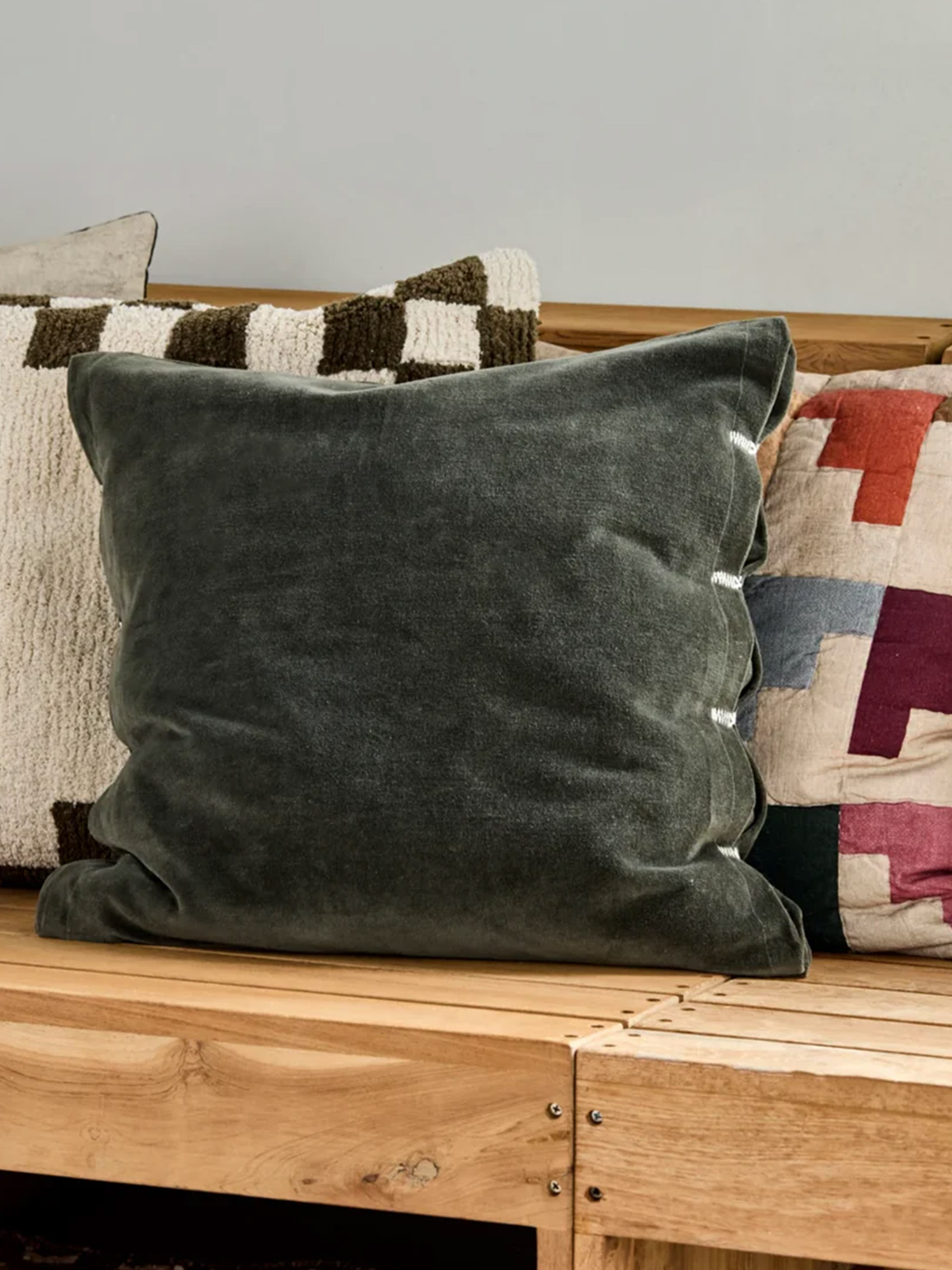 COUSSIN HD VELVET VERT & INTERIEUR - HOUSE DOCTOR Vert , Maison Bensimon