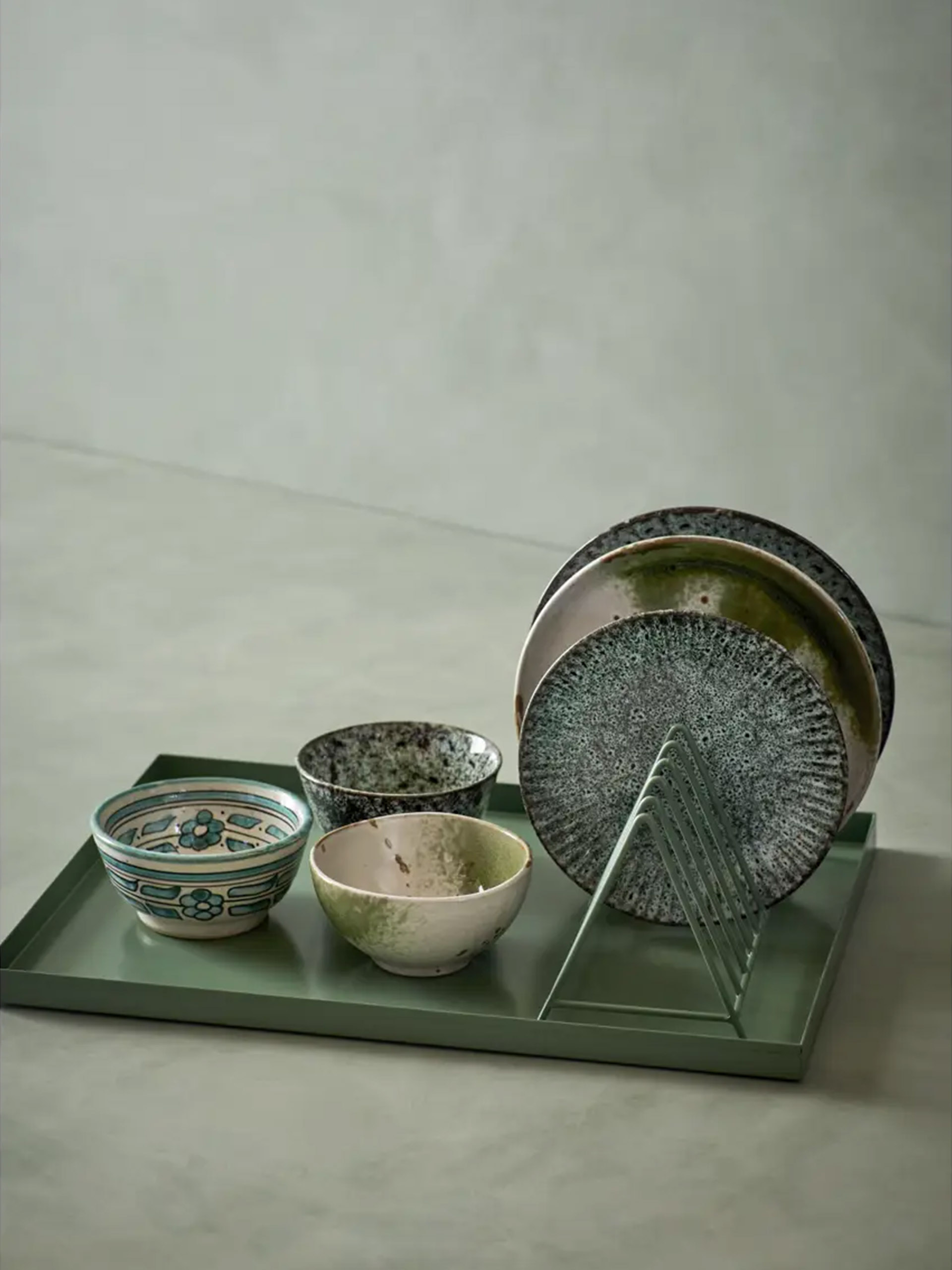 ASSIETTE STONEWARE T.S - MME STOLTZ Bleu , Maison Bensimon