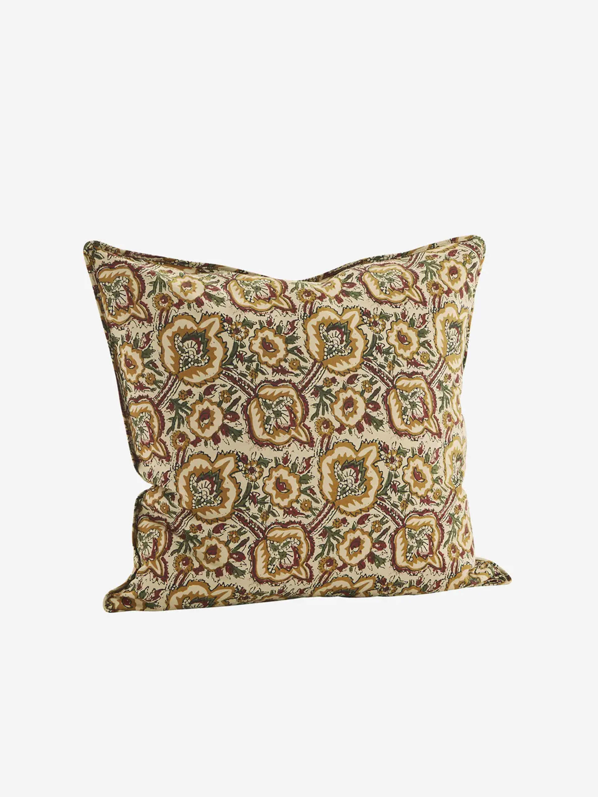 COUSSIN PRINT 50x50 - MME STOLTZ  Moutarde , Maison Bensimon