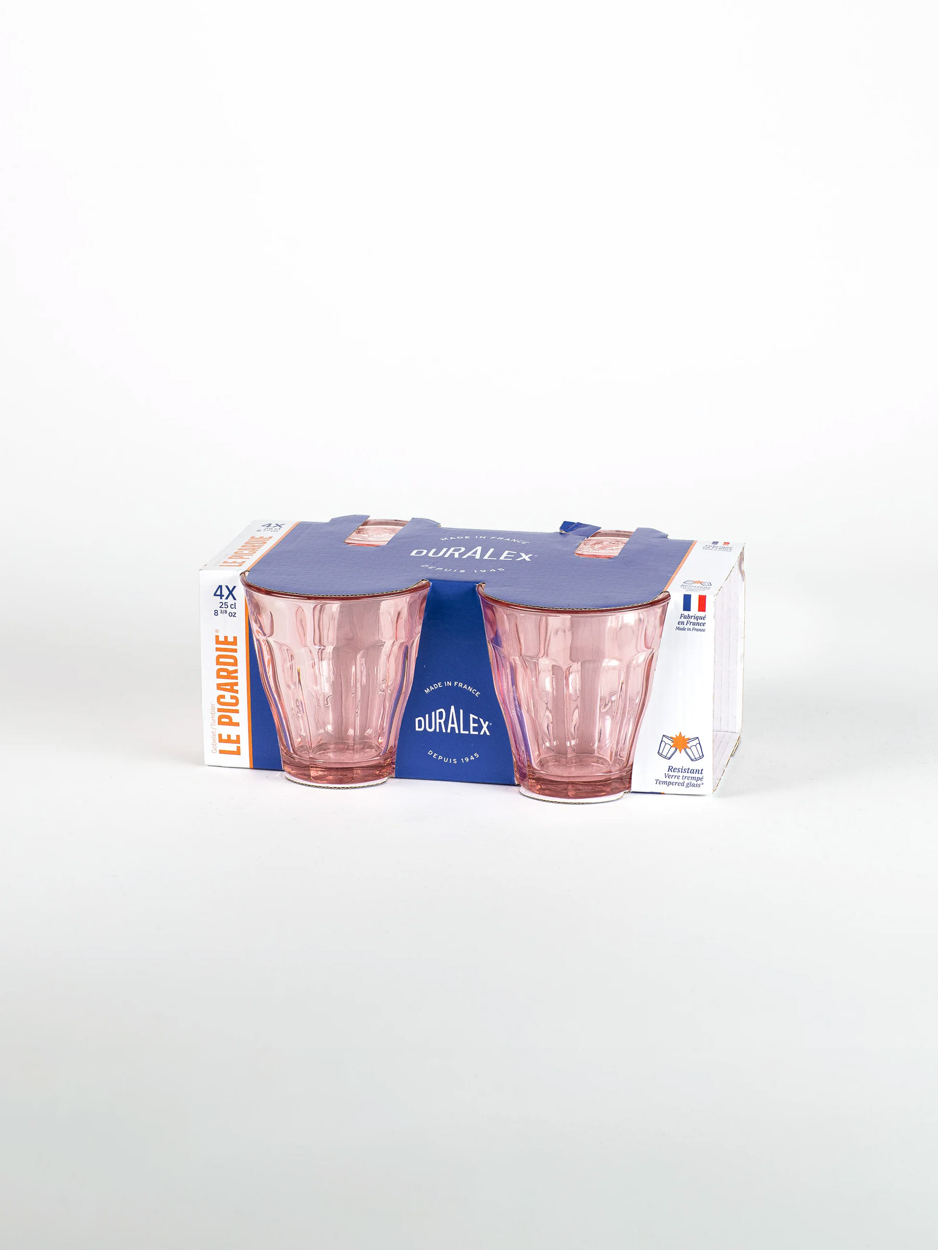 LOT DE 6 VERRES PICARDIE 25CL - DURALEX Rose leger , Maison Bensimon