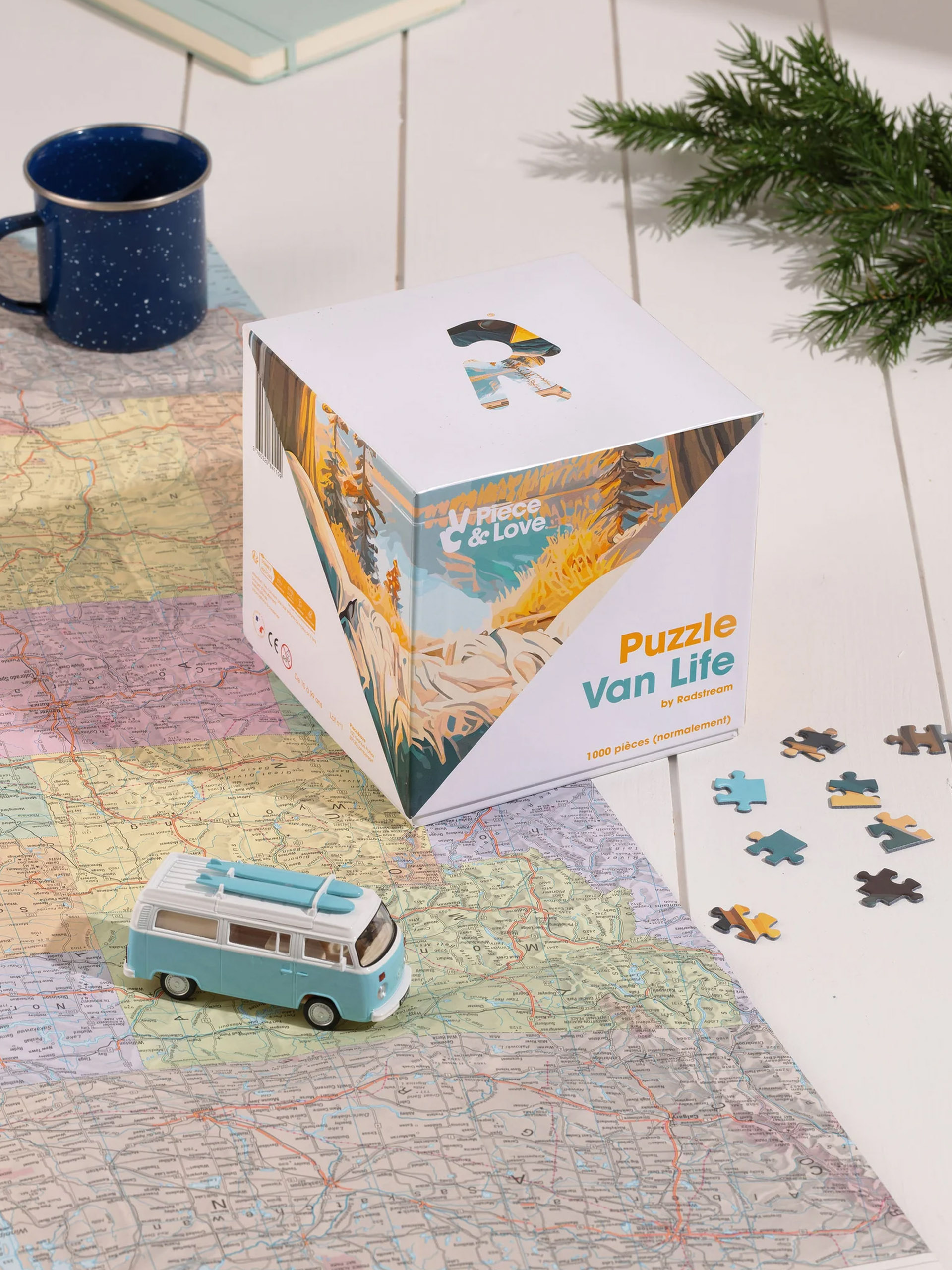PUZZLE VAN LIFE 1000 PIECES - PIECE & LOVE Multicolore , Maison Bensimon