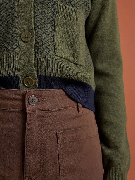 CARDIGAN JAMIE  Militaire , Prêt-à-porter Bensimon