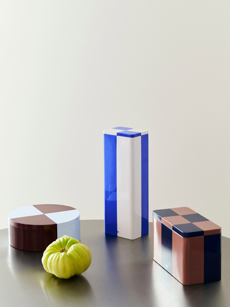 BOITE EN METAL SLIM BLEU/BLANC - HAY  Bleu , Maison Bensimon