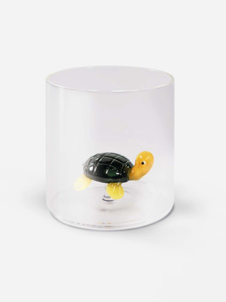 VERRE FIGURINE TORTUE - WD LIFESTYLE  Vert , Maison Bensimon