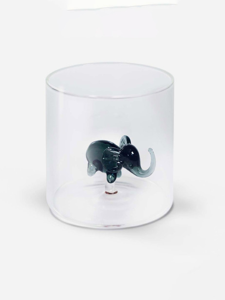 VERRE FIGURINE ELEPHANT - WD LIFESTYLE  Gris , Maison Bensimon