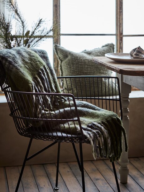 PLAID FRASSE 160X130 - AFFARI OF SWEDEN  Vert , Maison Bensimon