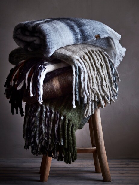 PLAID FRASSE 160X130 - AFFARI OF SWEDEN  Vert , Maison Bensimon