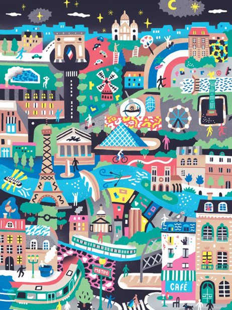 PUZZLE MONUMENTS DE PARIS 1000 PIECES - PIECE & LOVE  Multicolore , Maison Bensimon