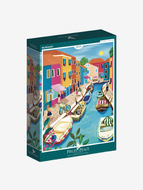 PUZZLE BURANO 1000 PIECES - PIECE & LOVE  Multicolore , Maison Bensimon