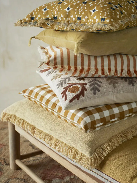 COUSSIN VICHY 50x50 - MME STOLTZ  Moutarde , Maison Bensimon