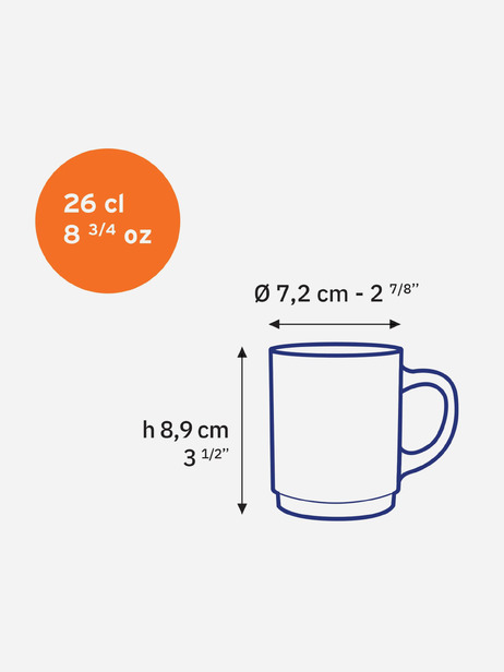 MUG VERSAILLE 25CL - DURALEX  Sepia , Maison Bensimon