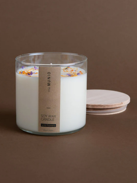 BOUGIE WILD FLOWERS 550ml - THE MUNIO  Blanc , Maison Bensimon