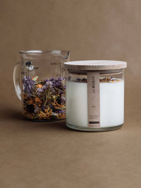 BOUGIE WILD FLOWERS 550ml - THE MUNIO  Blanc , Maison Bensimon