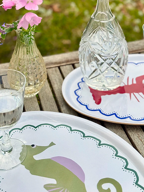 PLATEAU OVAL HOMARD - BLU KAT  Blanc , Maison Bensimon
