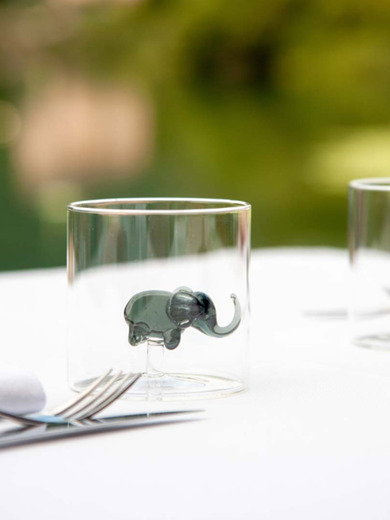 VERRE FIGURINE ELEPHANT - WD LIFESTYLE  Gris , Maison Bensimon