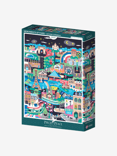 PUZZLE MONUMENTS DE PARIS 1000 PIECES - PIECE & LOVE  Multicolore , Maison Bensimon
