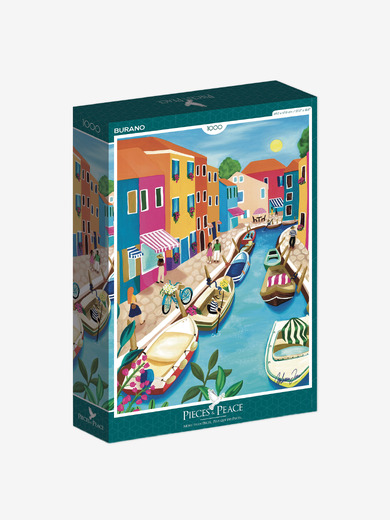 PUZZLE BURANO 1000 PIECES - PIECE & LOVE  Multicolore , Maison Bensimon