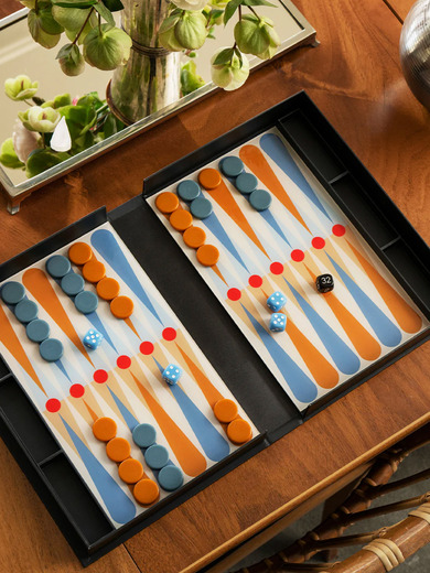 ART OF BACKGAMMON - PRINTWORK  Orange , Maison Bensimon