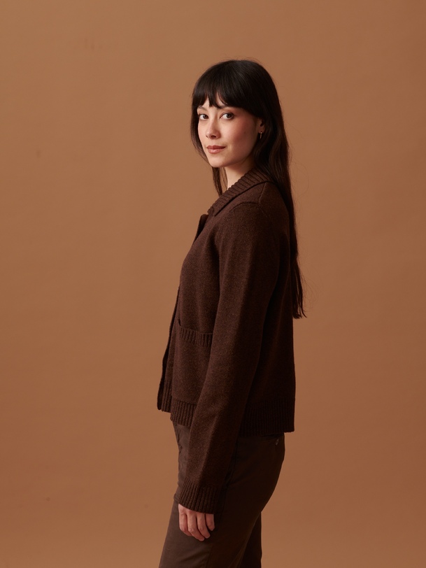 CARDIGAN ORIA  Cacao , Pr&ecirc;t-&agrave;-porter Bensimon