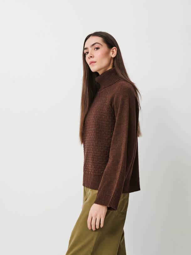PULL MAGGY Cacao , Prêt-à-porter Bensimon