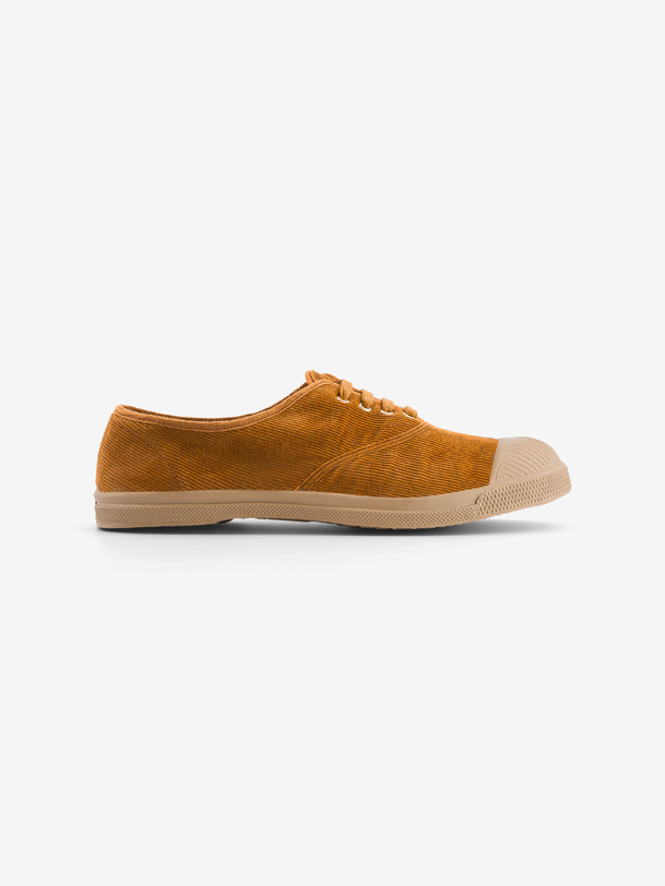 TENNIS FEMME LACET CORDUROY  Miel , Tennis & Chaussures Bensimon