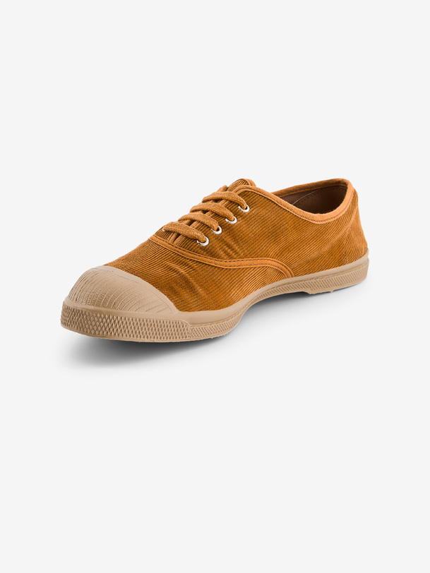 TENNIS FEMME LACET CORDUROY  Miel , Tennis & Chaussures Bensimon