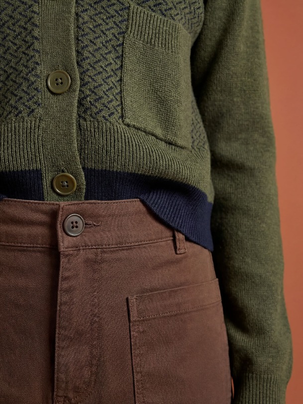 CARDIGAN JAMIE Militaire , Prêt-à-porter Bensimon