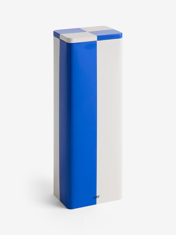 BOITE EN METAL SLIM BLEU/BLANC - HAY Bleu , Maison Bensimon