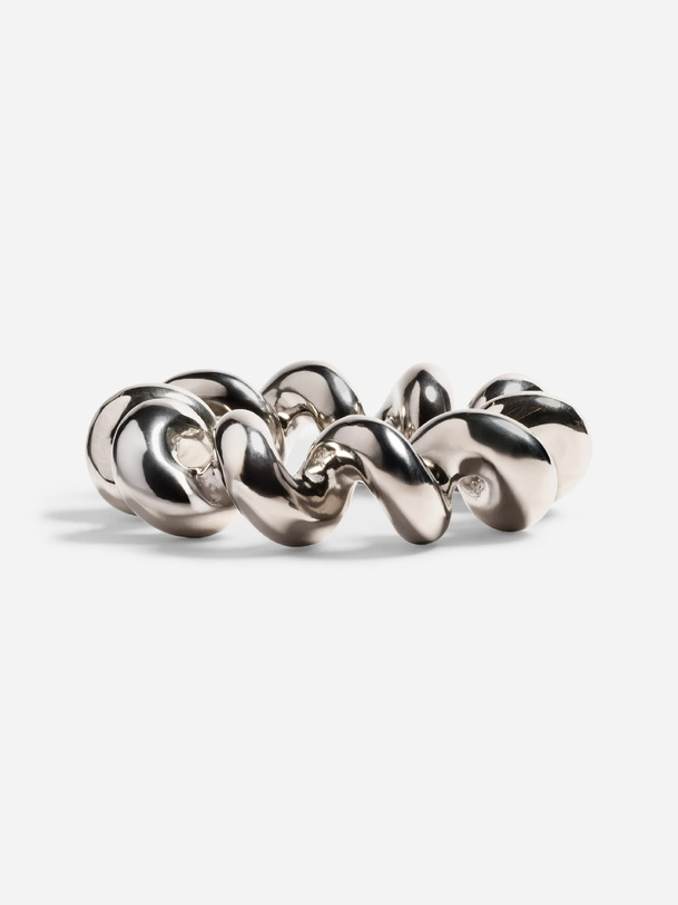 Dessous de plat Twist silver - &KLEVERING Chrome , Maison Bensimon