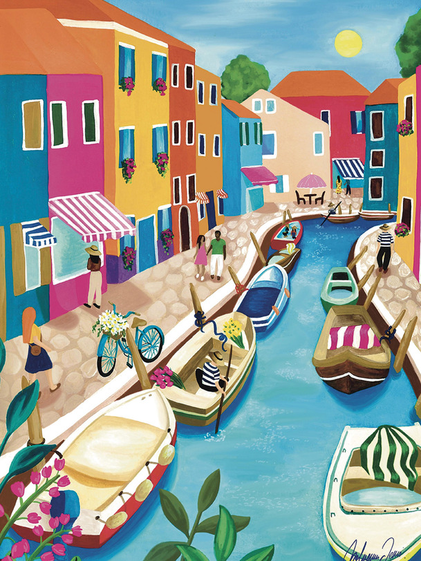 PUZZLE BURANO 1000 PIECES - PIECE & LOVE  Multicolore , Maison Bensimon