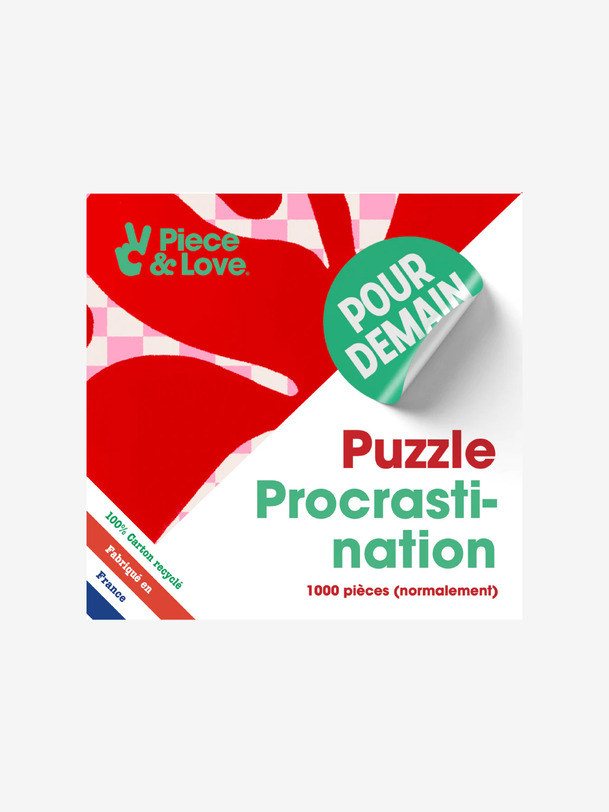 PUZZLE PROCRASTINATION 1000 PIECES - PIECE & LOVE Multicolore , Maison Bensimon