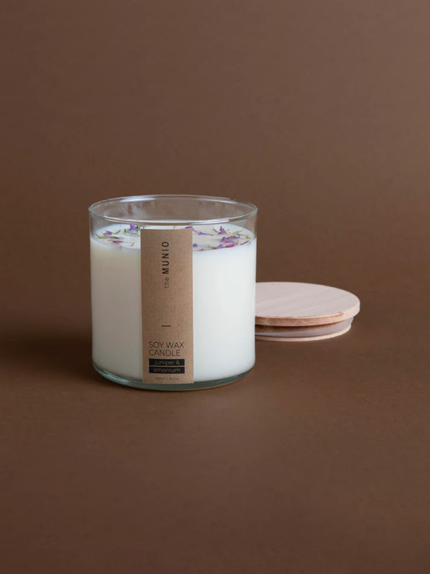 BOUGIE JUNIPER & LIMONIUM 550ml - THE MUNIO Blanc , Maison Bensimon