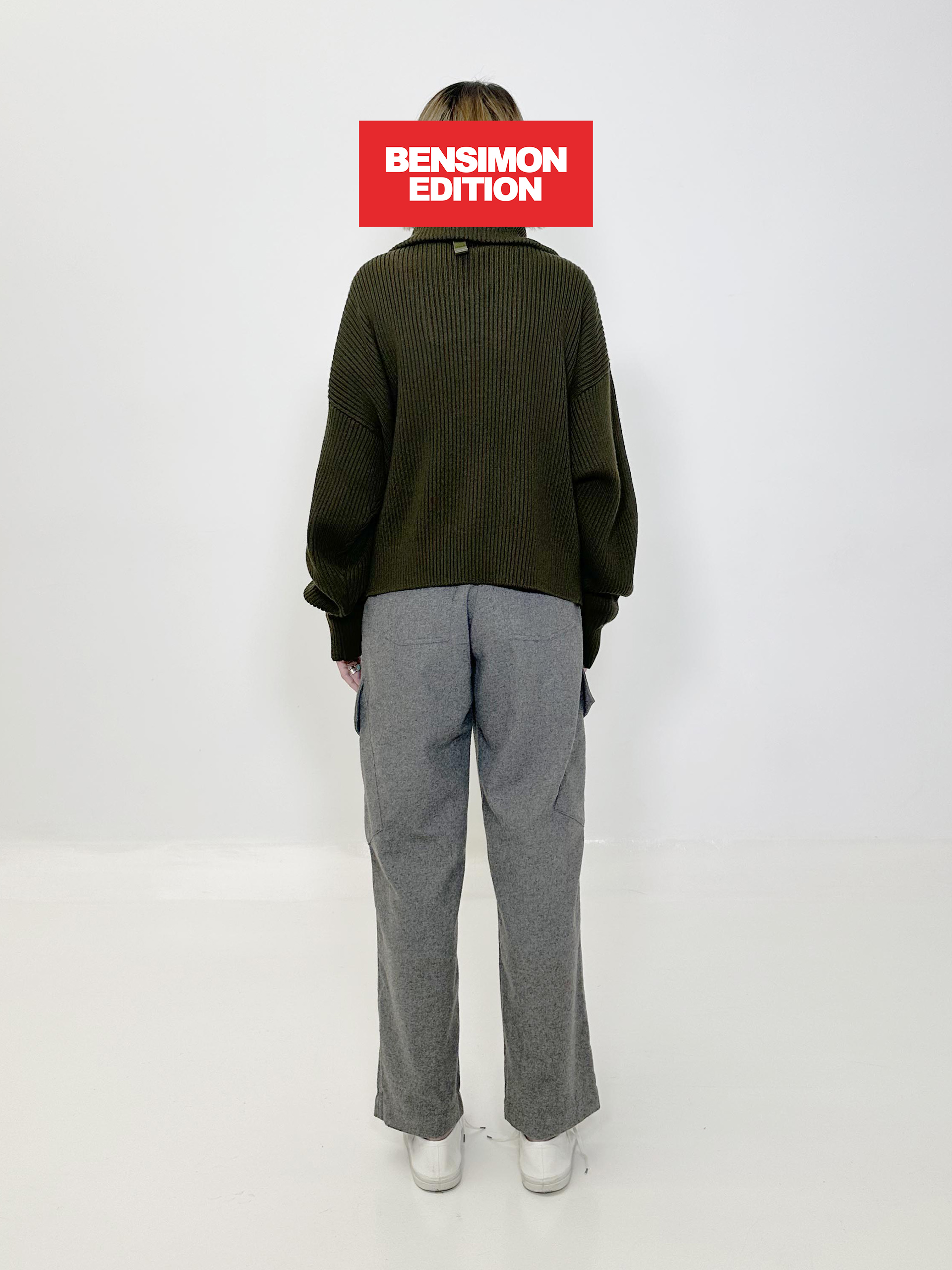 PULL GREGO BENSIMON EDITION  Kaki , Pr&ecirc;t-&agrave;-porter Bensimon