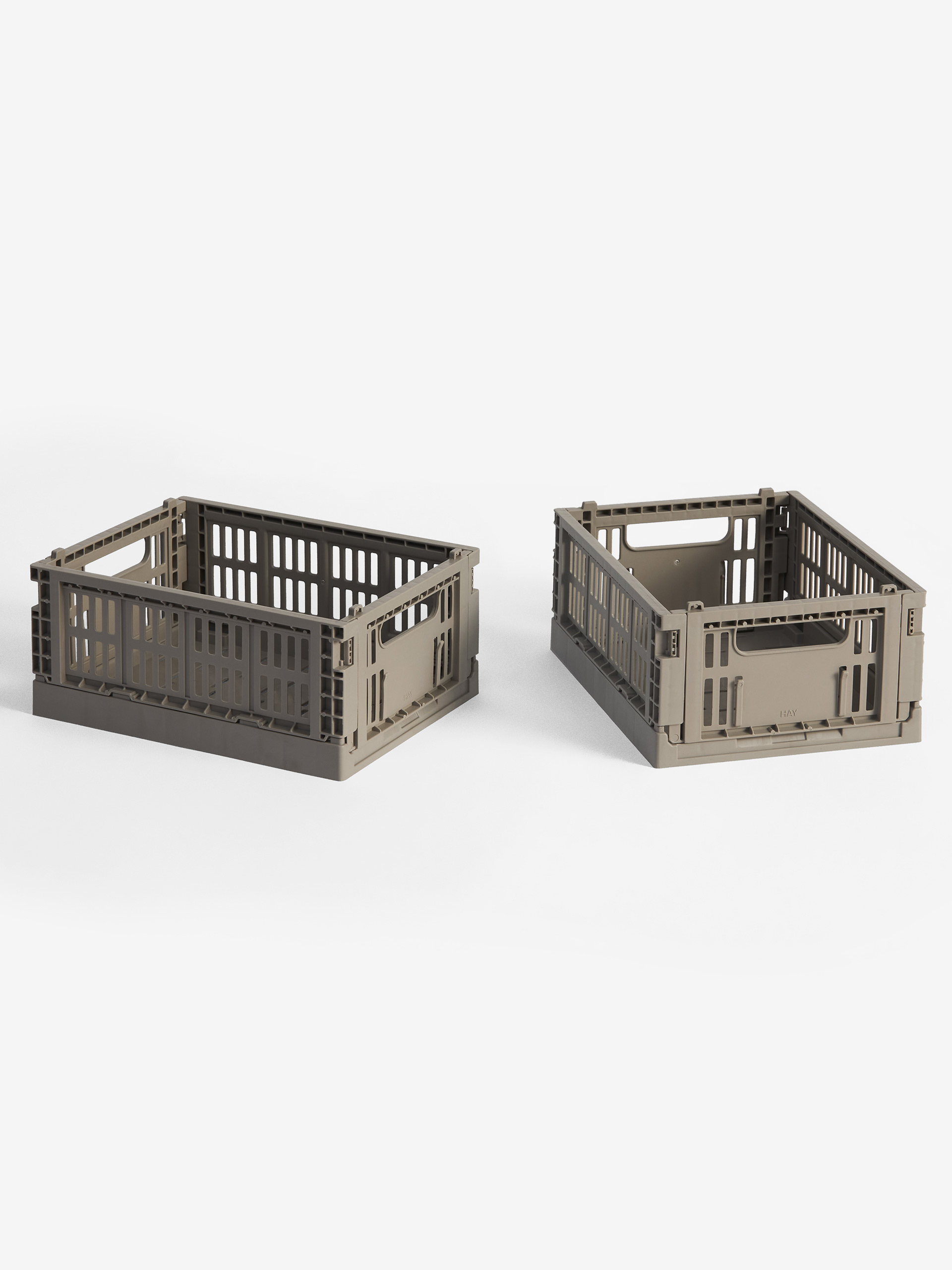 SET DE 2 MINI CAISSES CRATE WARM GREY - HAY  Gris , Maison Bensimon