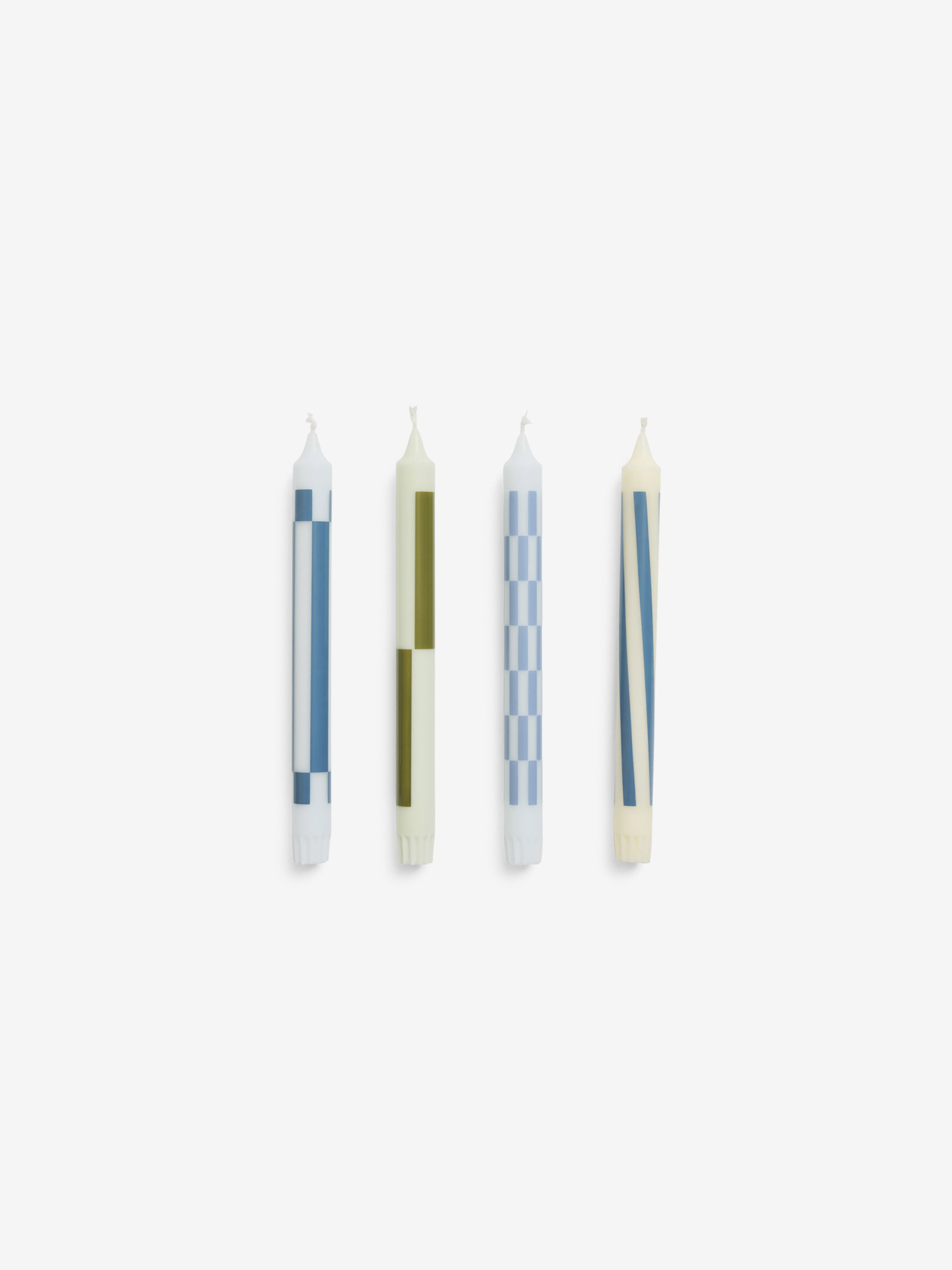 SET DE 4 BOUGIES VERT & BLEU - HAY Multicolore , Maison Bensimon